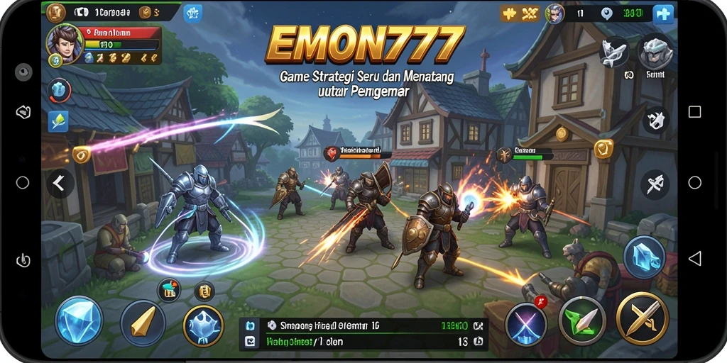 Tampilan gameplay EMON777 dengan aksi strategi yang mendebarkan.