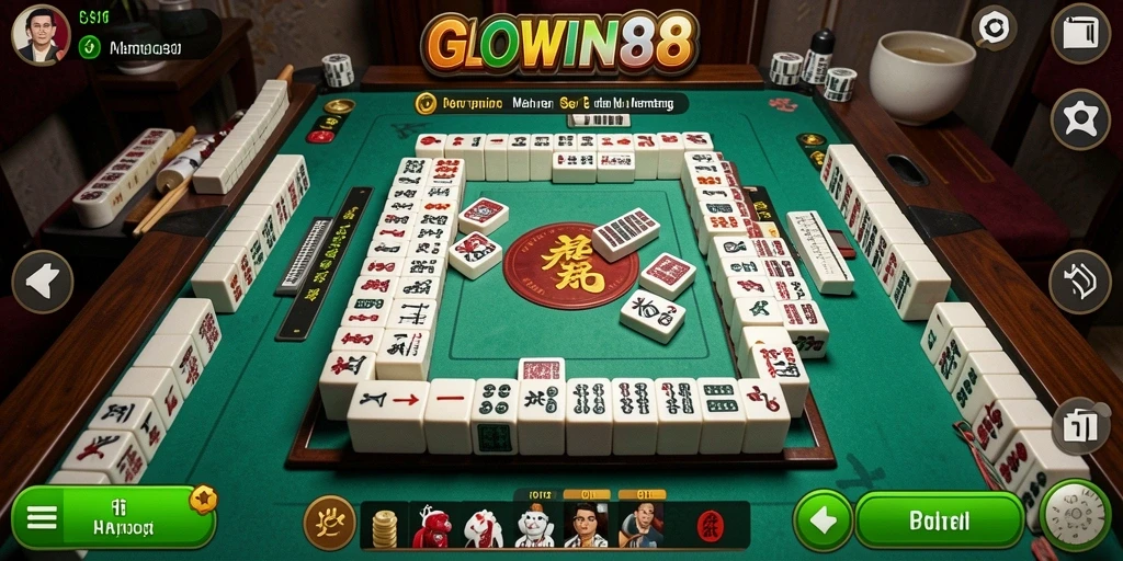 Tampilan utama GLOWIN88 menunjukkan gameplay seru Mahjong yang menguji kecerdasan.