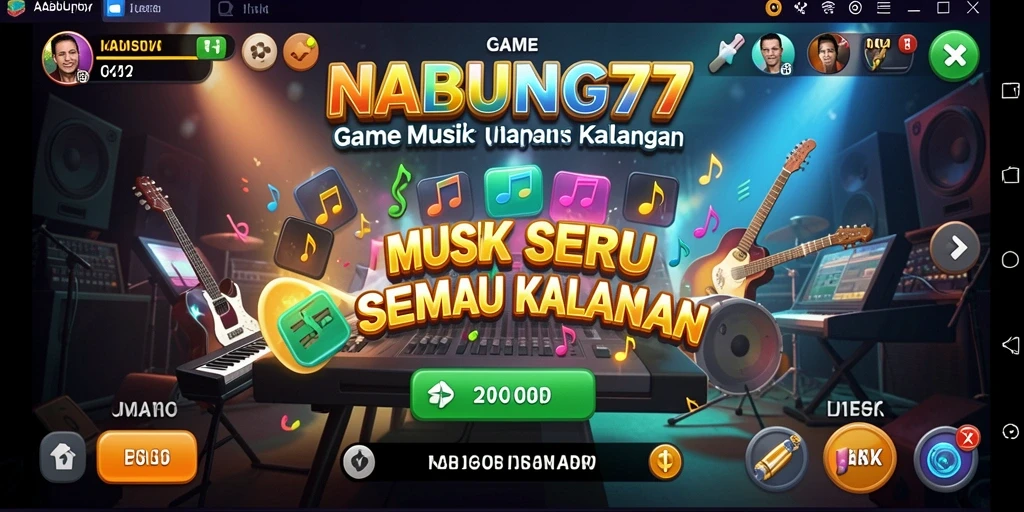 Tangkapan layar <strong>NABUNG77</strong> yang menunjukkan gameplay musik yang mengasyikkan.