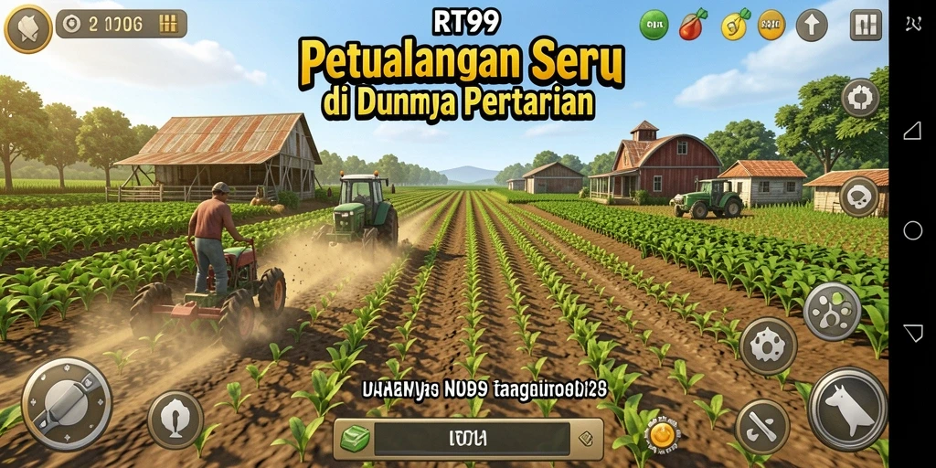 Tampilan gameplay seru di dunia pertanian RT99.