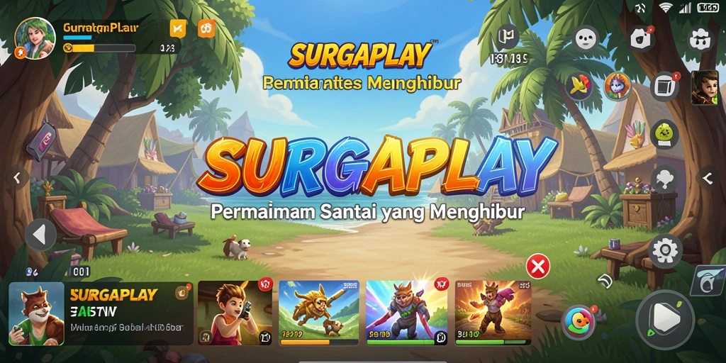 Tampilan gameplay SURGAPLAY yang menyenangkan dan penuh warna.